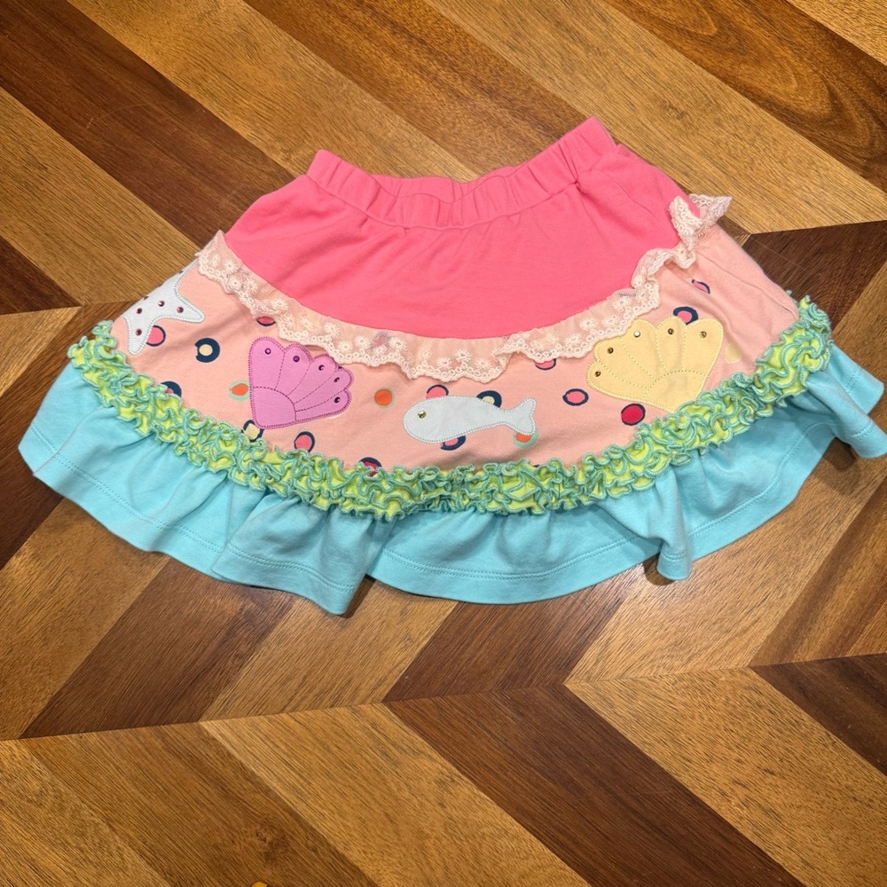 Lemon Loves Lime Pink and Green Skirt